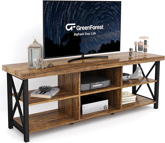 55" TV Stand with 6 Storage Compartments