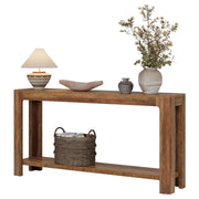 63" 2-Tier Farmhouse Console Table