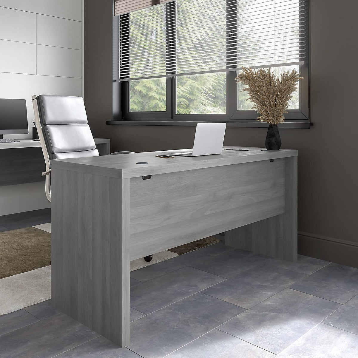 Modern Gray Credenza Desk