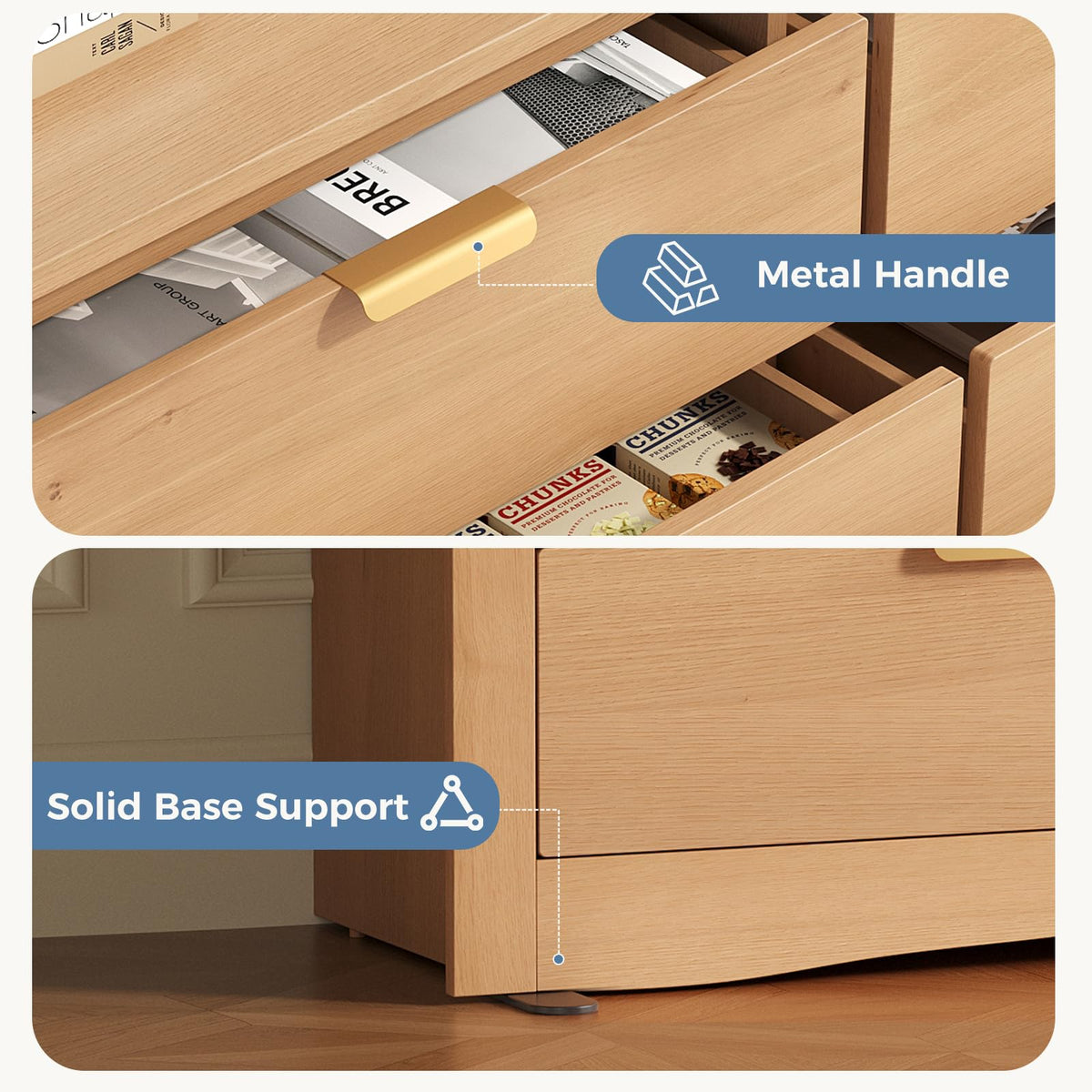 6-Drawer Wood Storage Cabinet