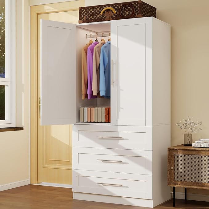 Armoire Wardrobe with 6 Deep Drawers & Doors
