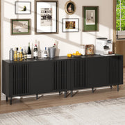 Black Grille-Door Buffet Sideboard Cabinet