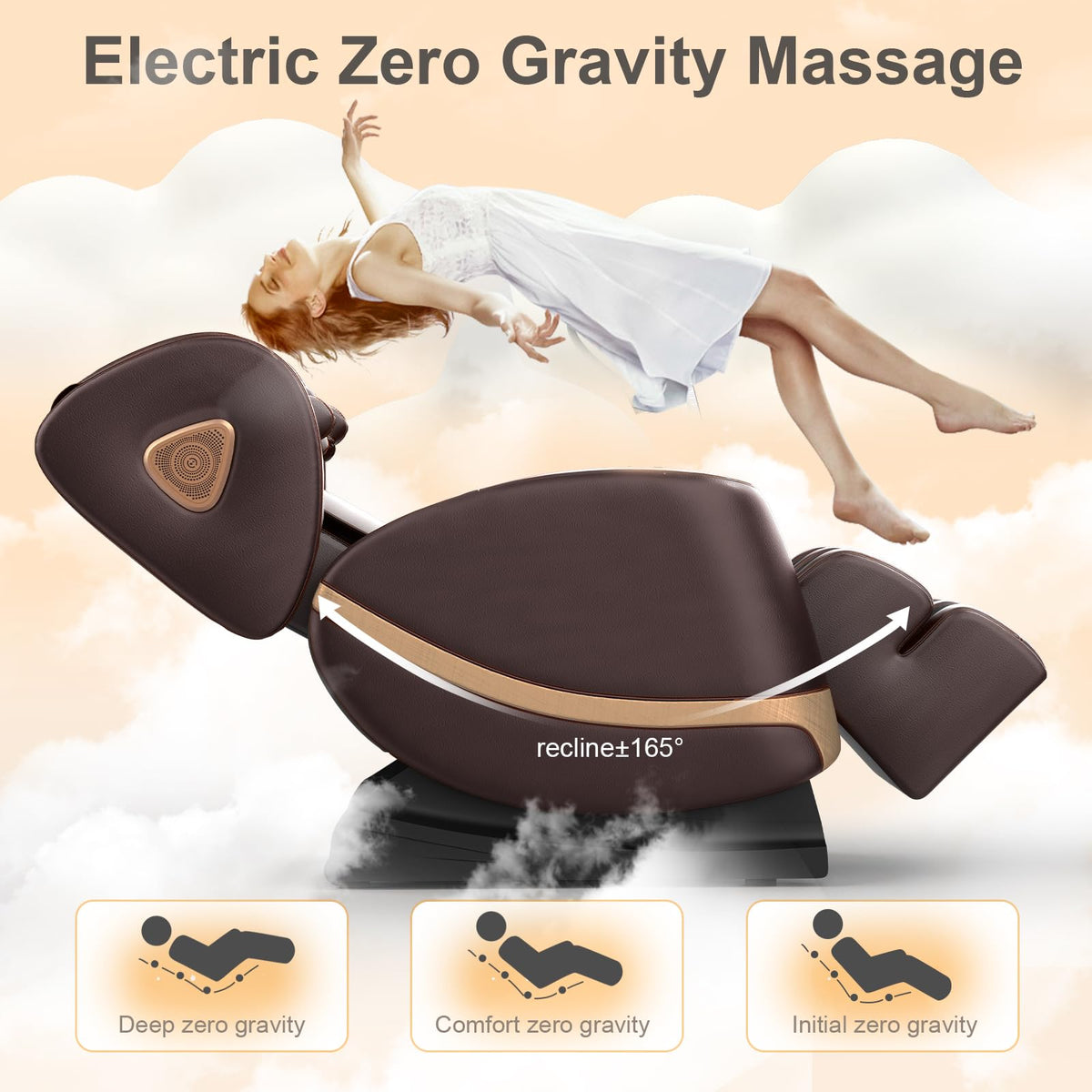 FURNIMAT Massage Chair Full Body Zero Gravity Recliner, 2026 Classic Brown