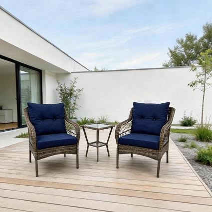 3-Piece Outdoor Rattan Patio Set