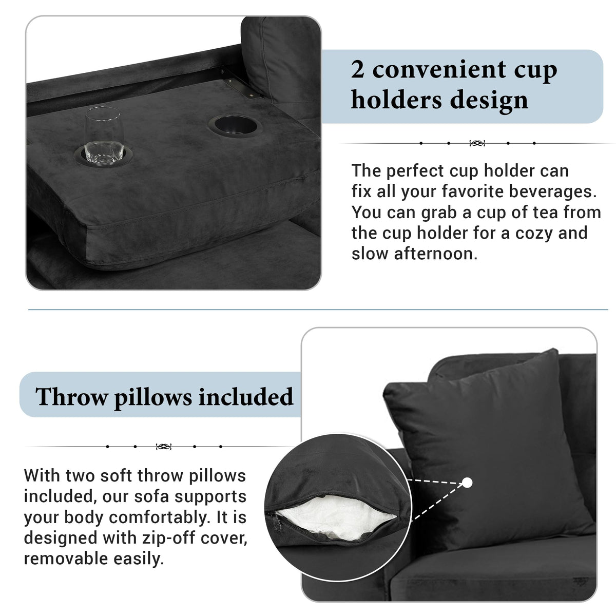 Reversible Chaise Sectional with Storage Ottoman