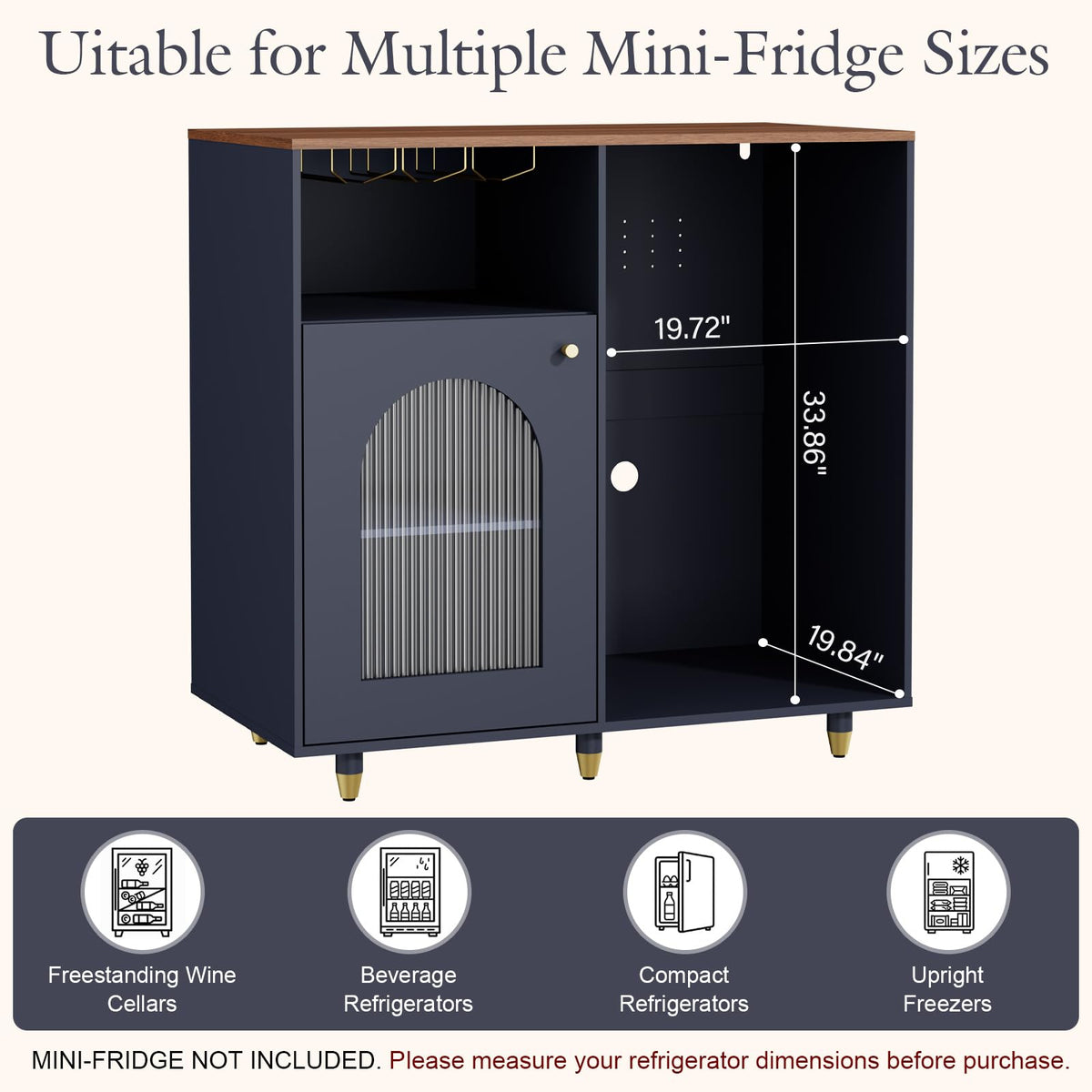 Arched Glass Bar Cabinet
