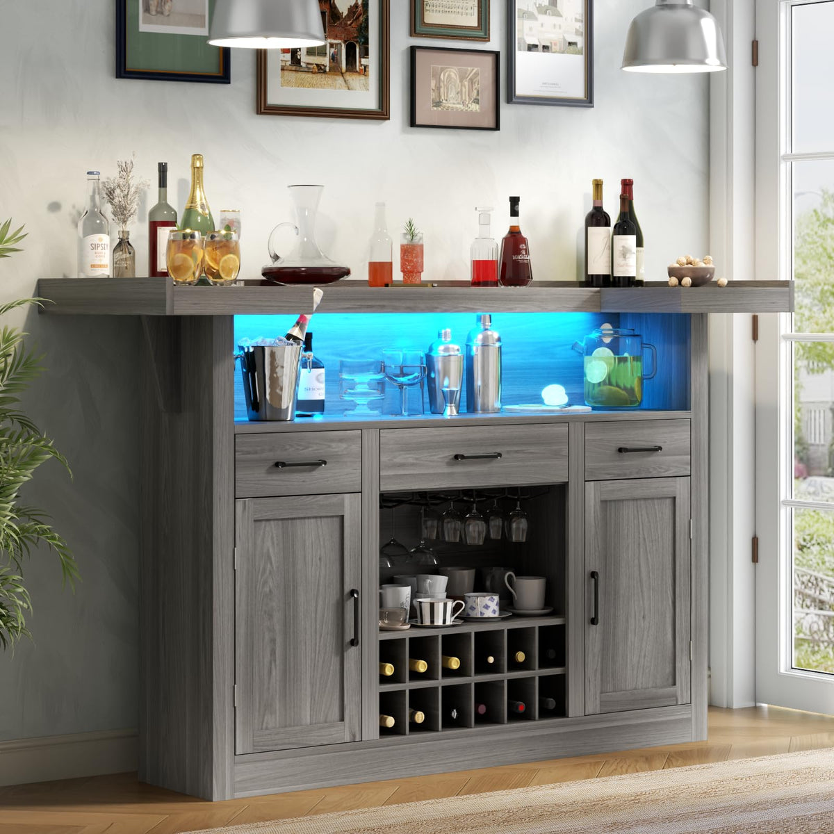LED Wine Bar Cabinet