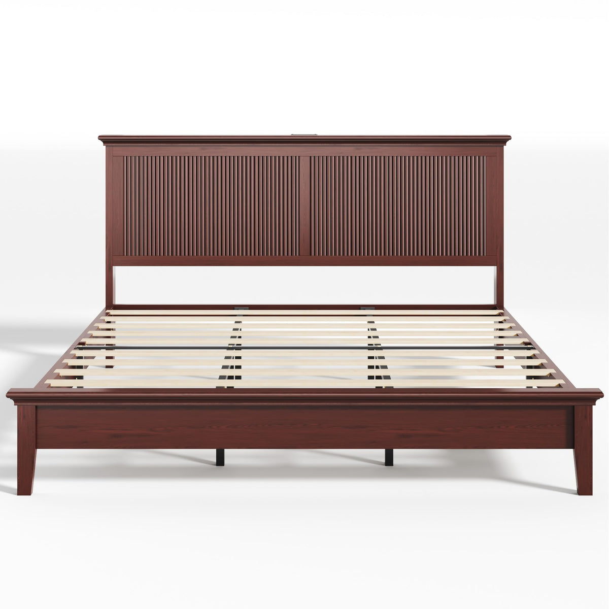 King Solid Wood LED Bed Frame