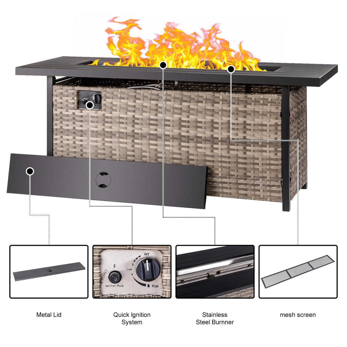 Propane Fire Pit Table