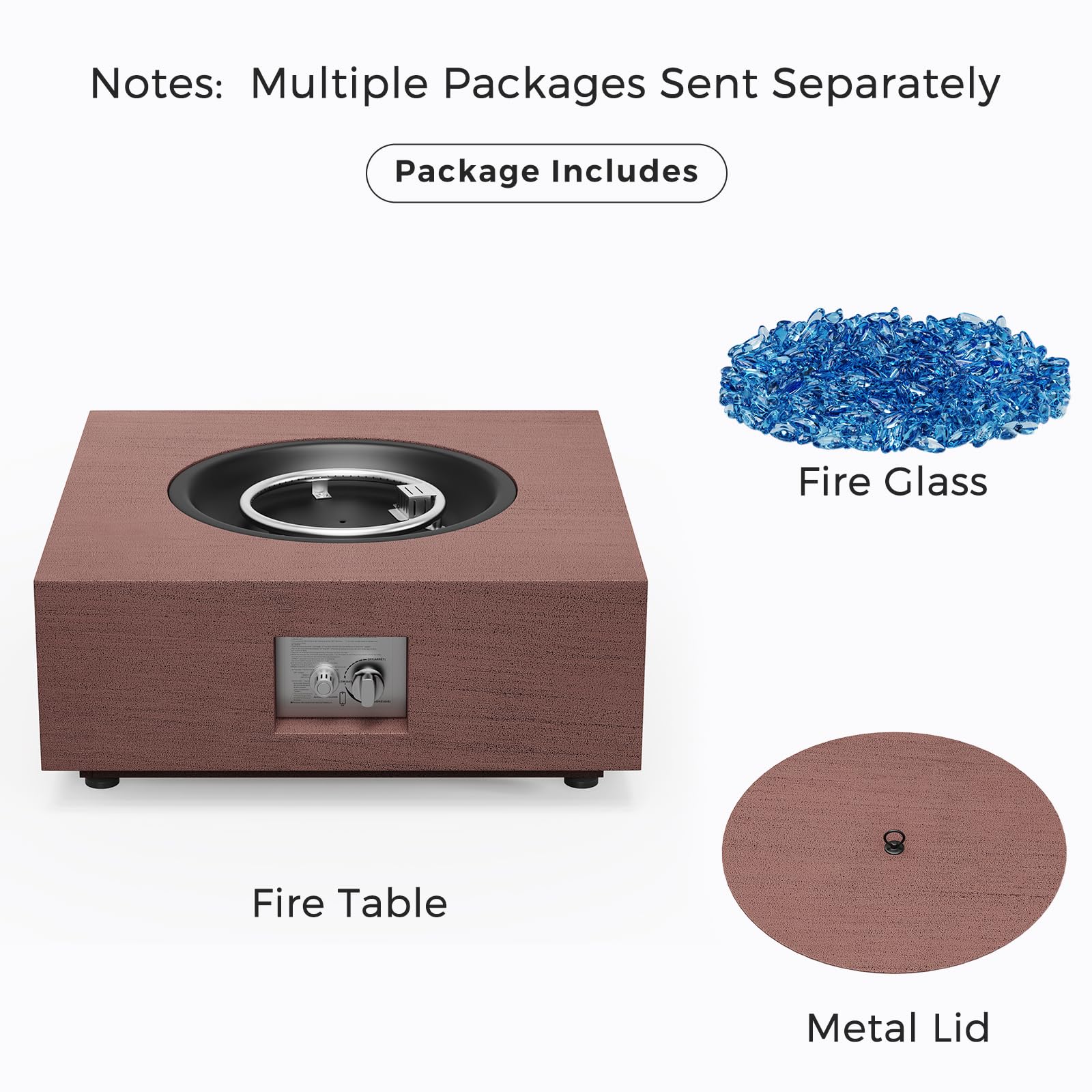28-Inch Propane Fire Pit Table