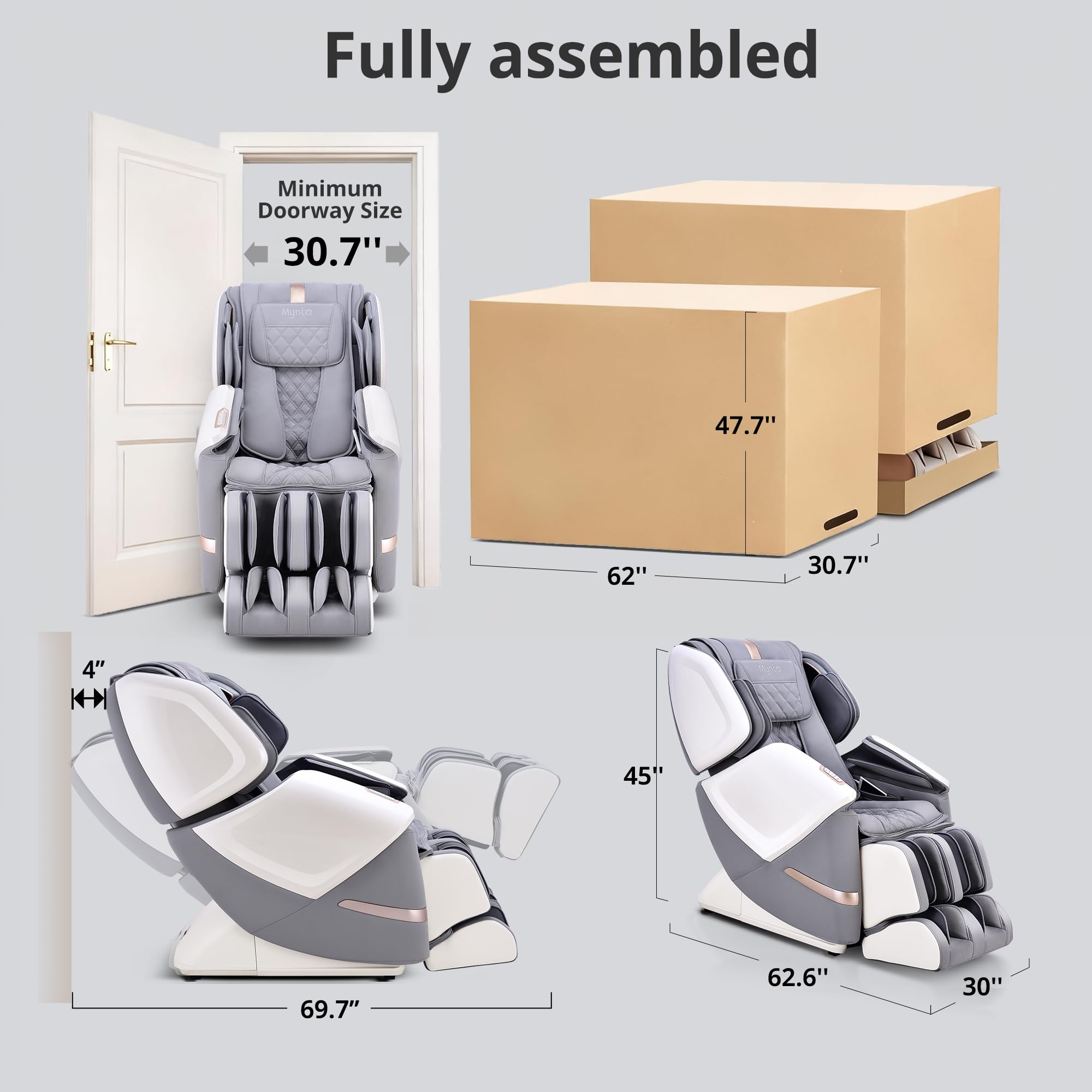 4D Massage Chair with SL-Track & Bluetooth