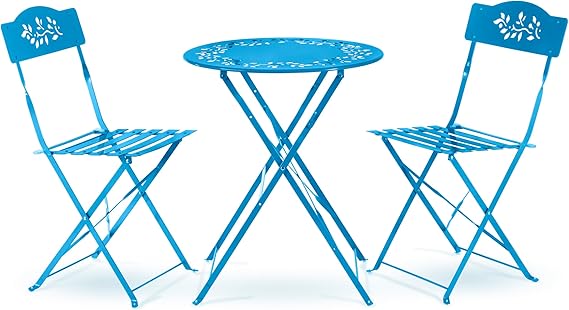 3-Piece Bistro Set – Folding Table & 2 Chairs