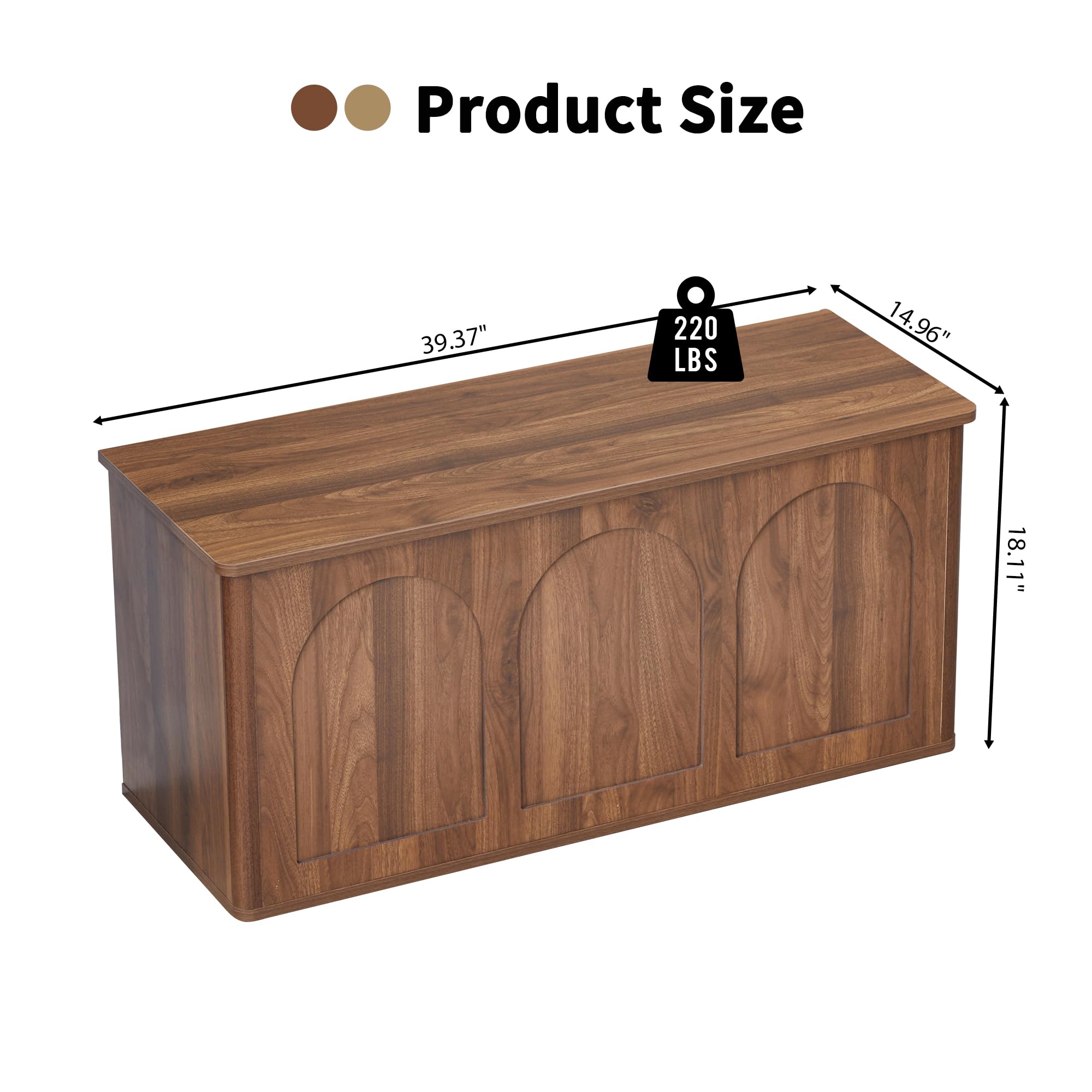 Farmhouse Storage Bench with Flip-Top Lid