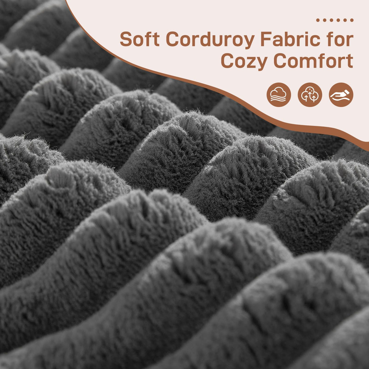 Convertible Corduroy Chaise Lounge
