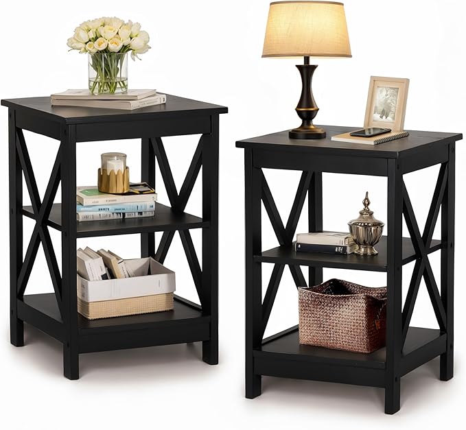 3-Tier End Table Set of 2