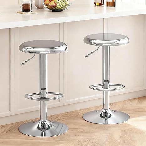 Adjustable Swivel Bar Stools Set of 2