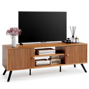 Mid-Century Fluted TV Stand