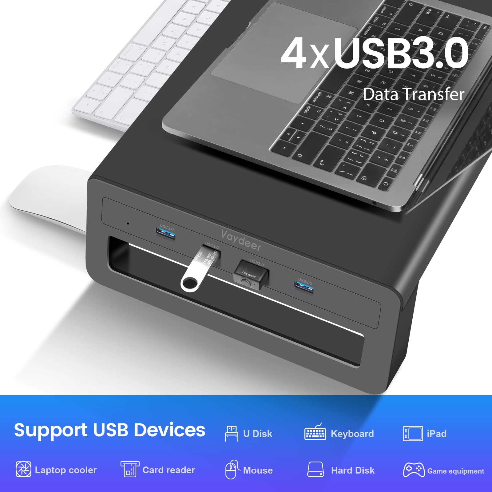 Dual Monitor Stand with USB 3.0 Hub