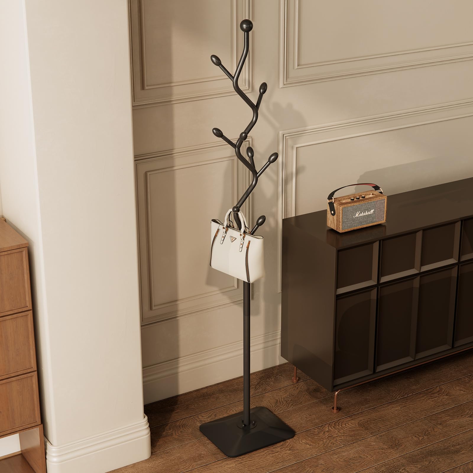 Tree-Shaped Coat Rack Stand with 8 Hooks