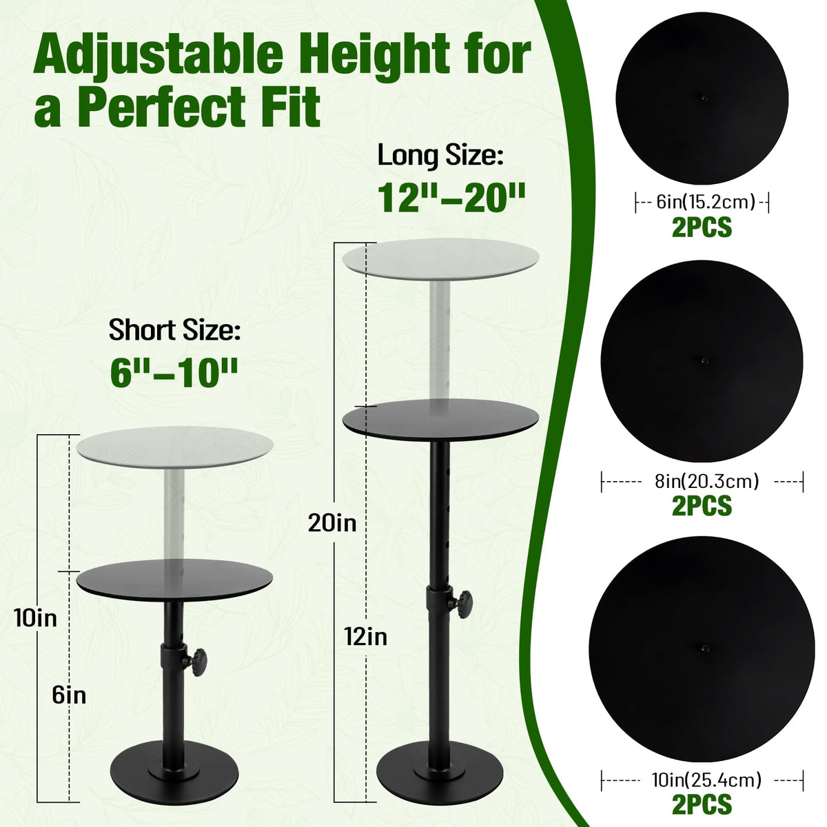 Kalolary Plant Riser for Inside Pot Adjustable Height 6-22"