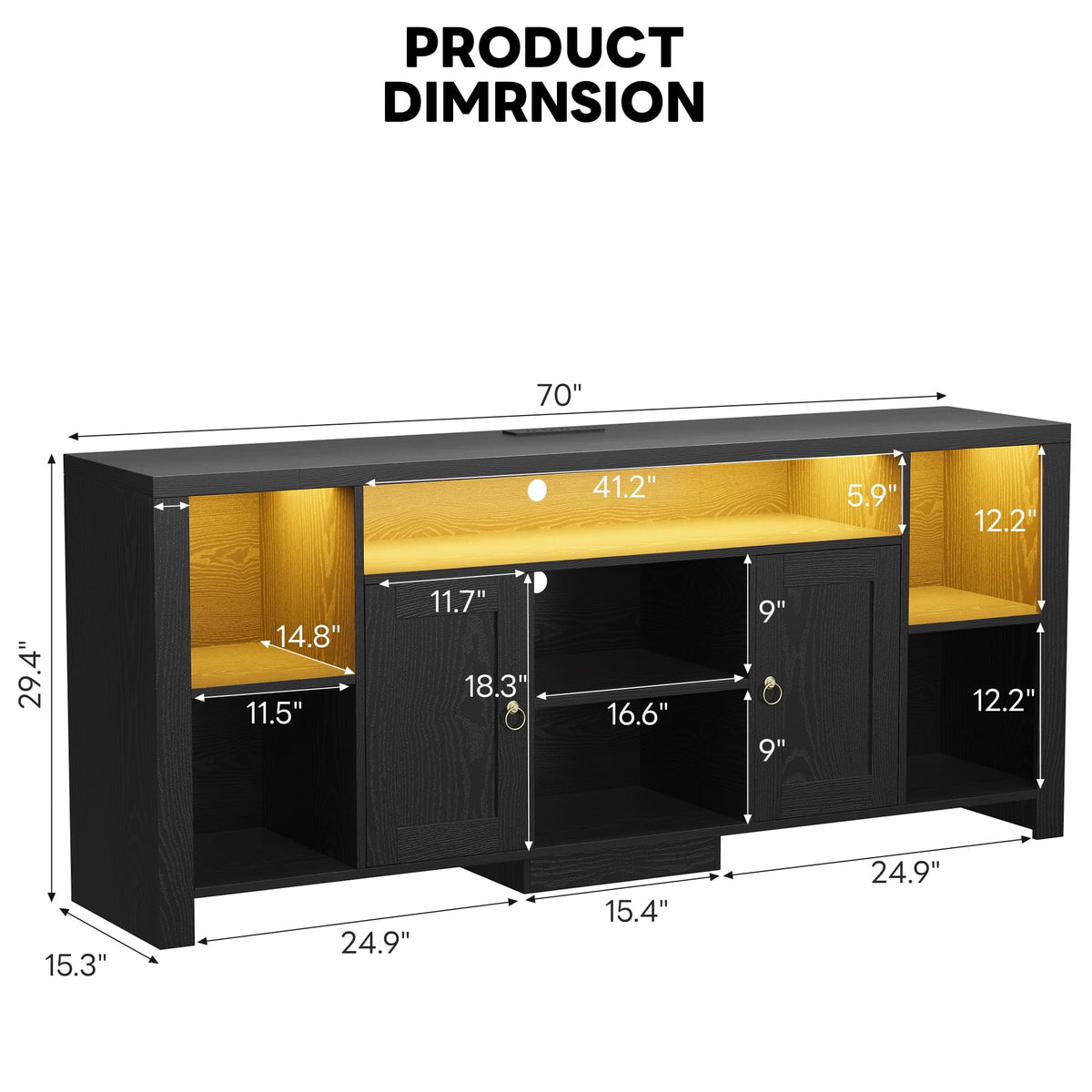 LED TV Stand with Storage