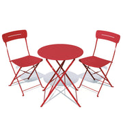 Red Folding Patio Bistro Set
