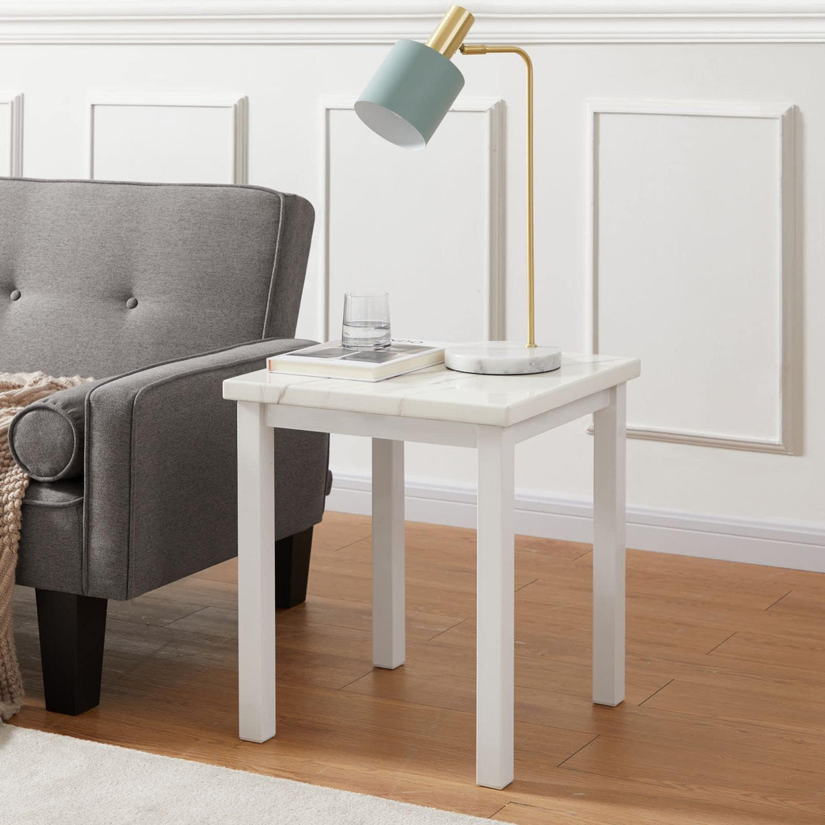Recaceik Coffee Table Set of 3, Modern Living Room Table Set, Faux Marble Coffee Table and End Table Sets, Simple & Stylish Center Tables for Living Room Home Office Apartment Furniture