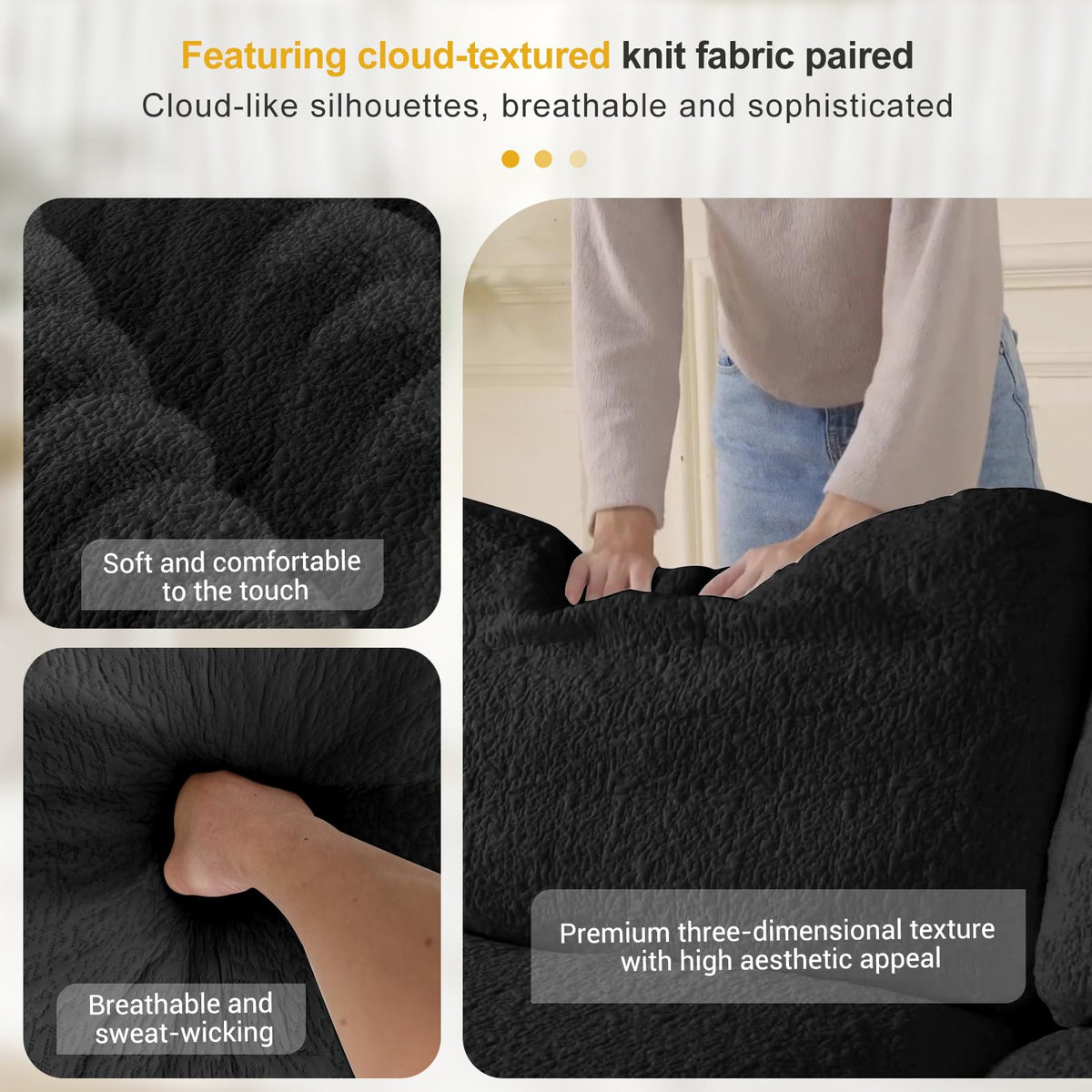 L-Shaped Modular Cloud Sofa