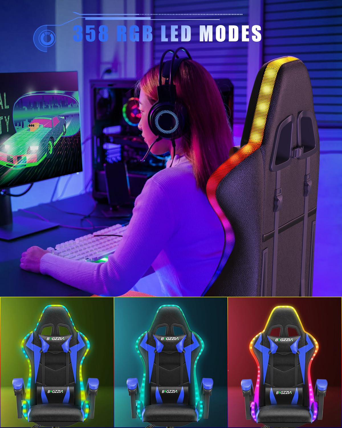 RGB LED Gaming Chair
