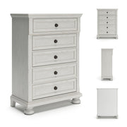 5-Drawer Chest with Felt-Lined Upper Drawer