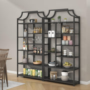 8-Shelf Etagere Bookcase with Metal Frame