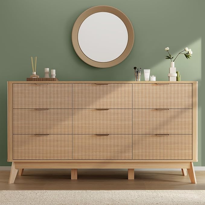Fluted 9-Drawer Dresser