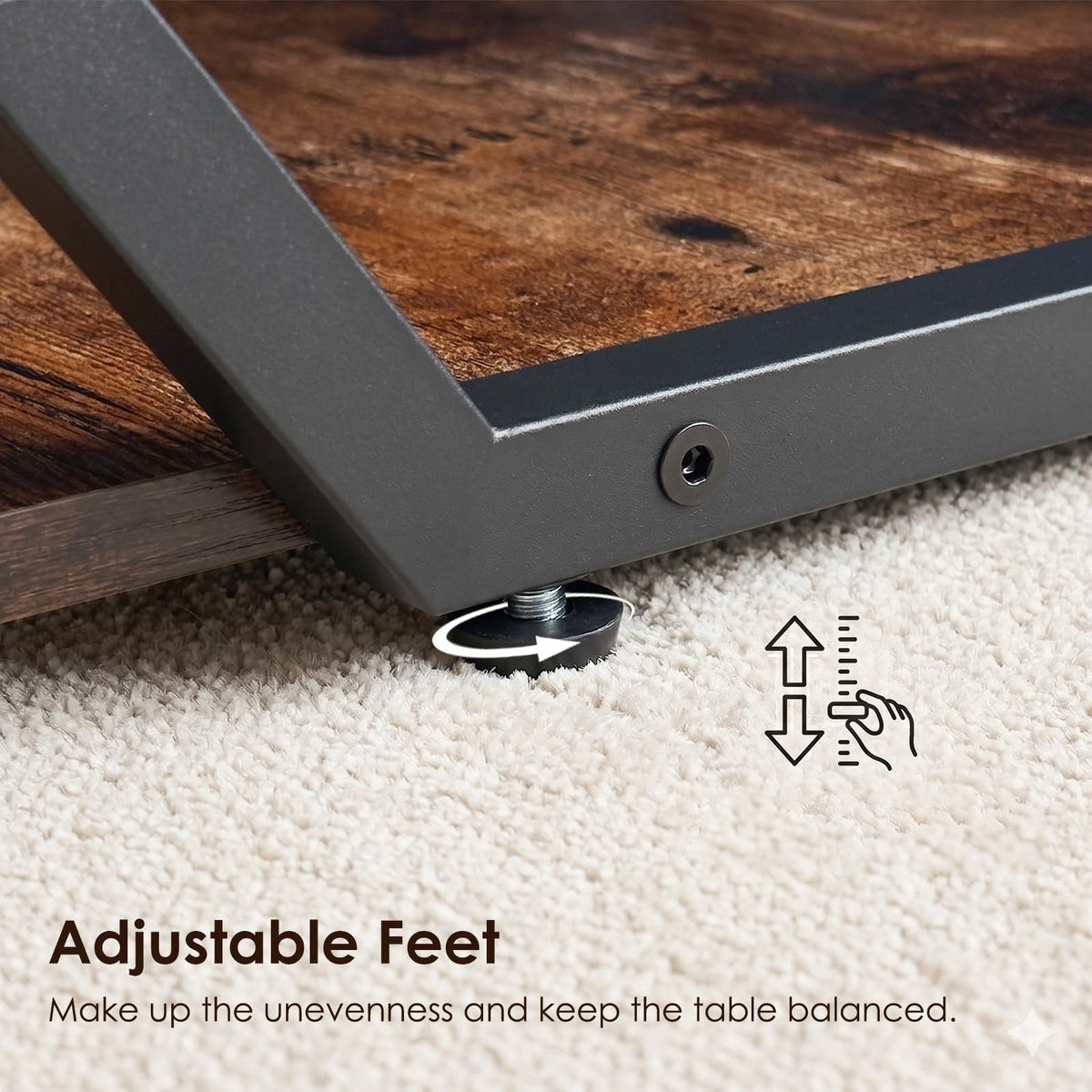 Round Coffee Table with Mat