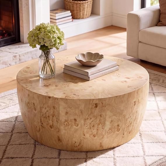 Round Reversible Drum Coffee Table