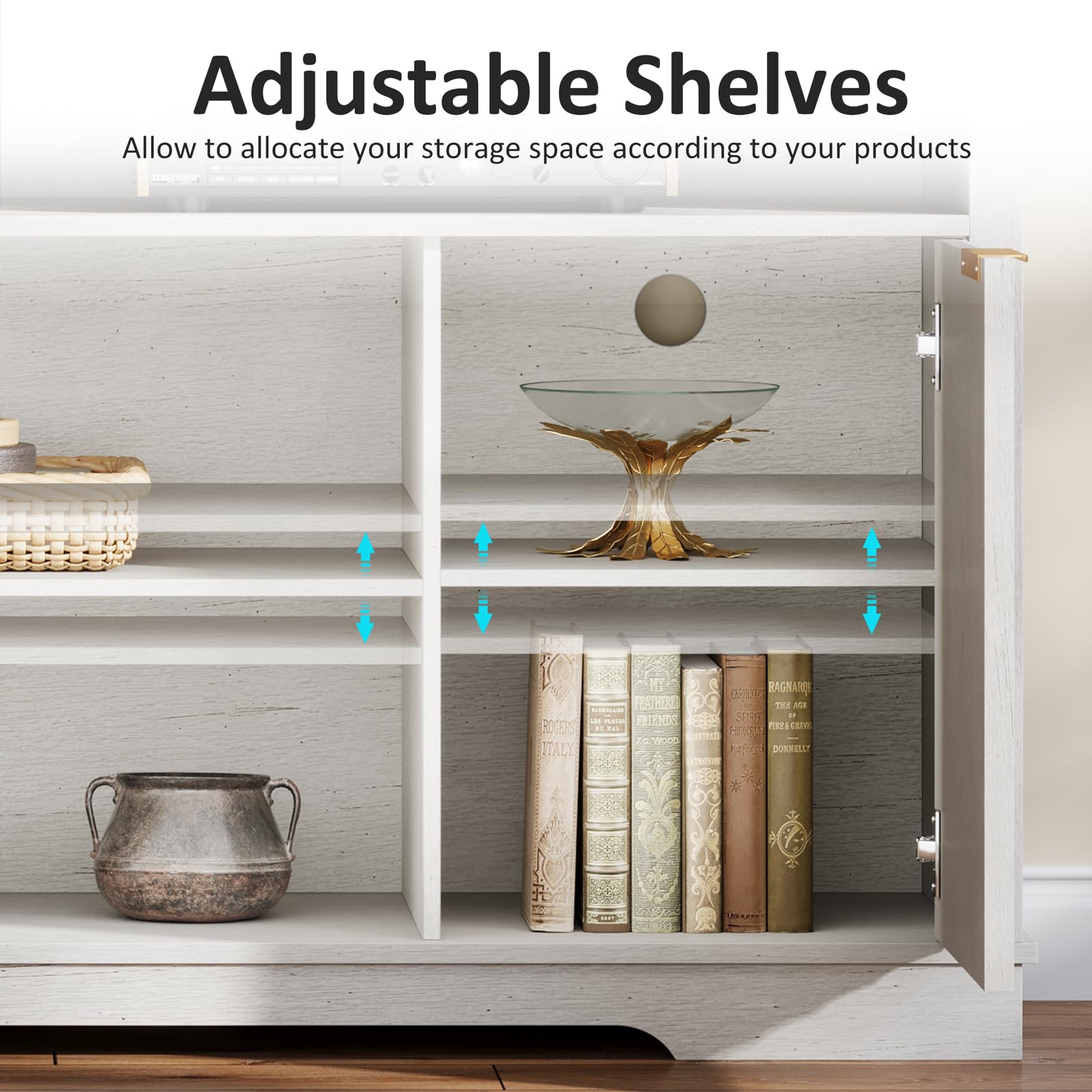 Farmhouse TV Stand for TVs Up to 65"