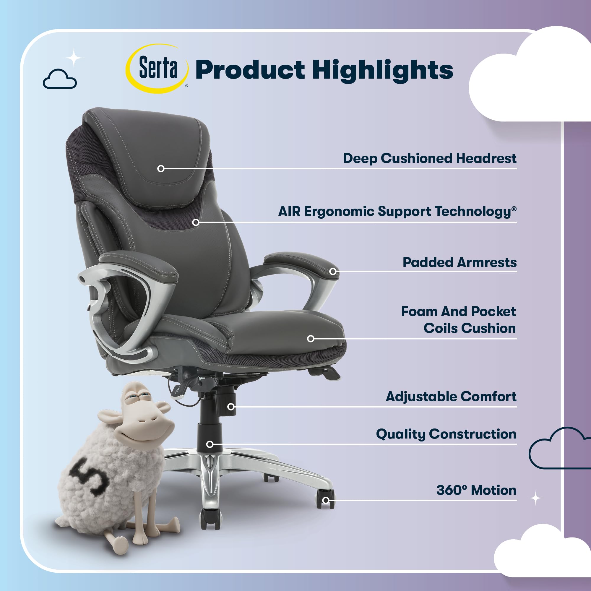 Ergonomic Executive Office Chair with AIR Lumbar Support
