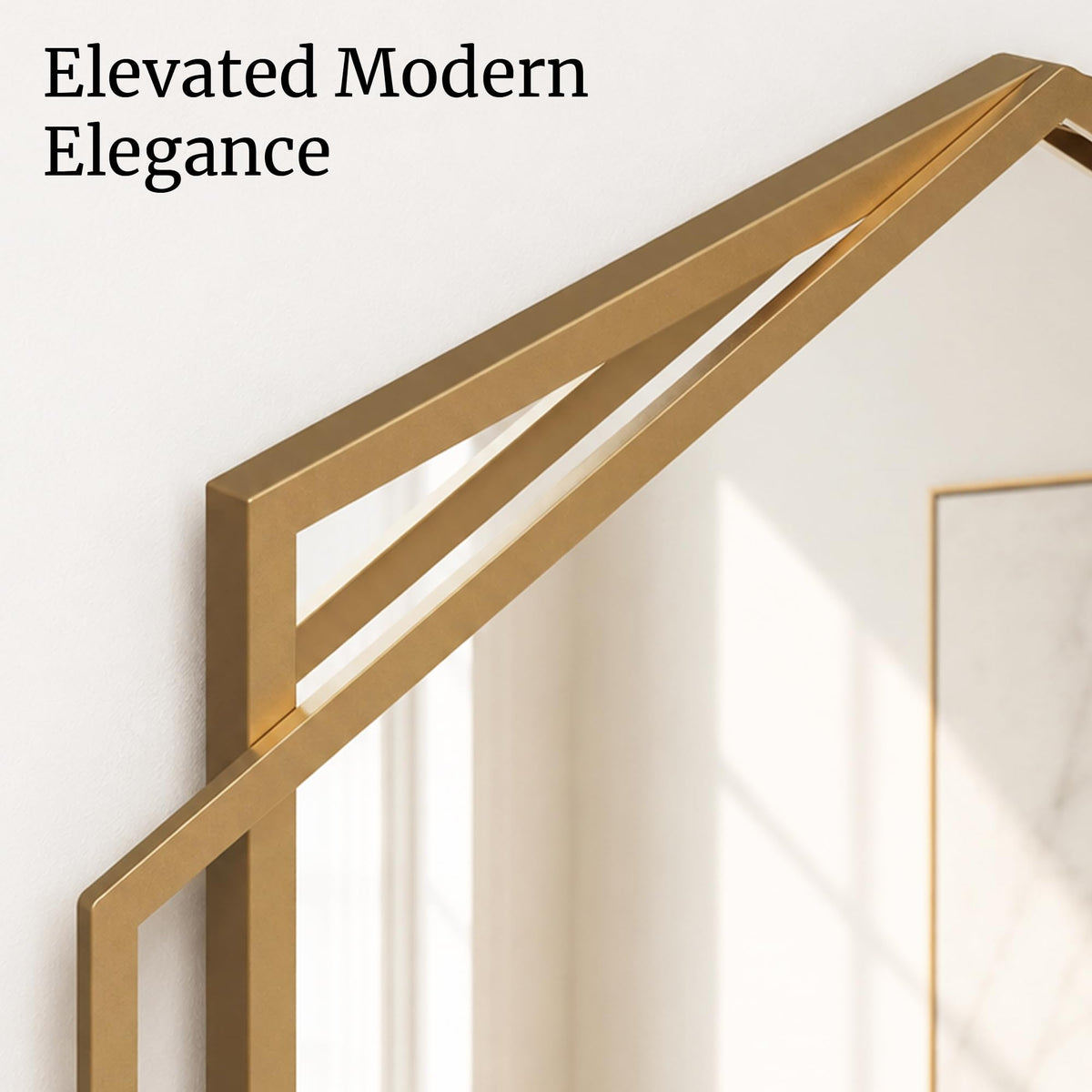 Matte Gold Hexagon Wall Mirror