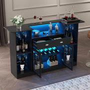 Bar Cabinet with LED & Drawer