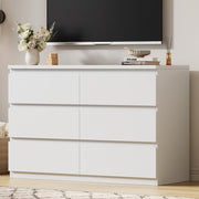 6-Drawer Wood Dresser with Deep Storage