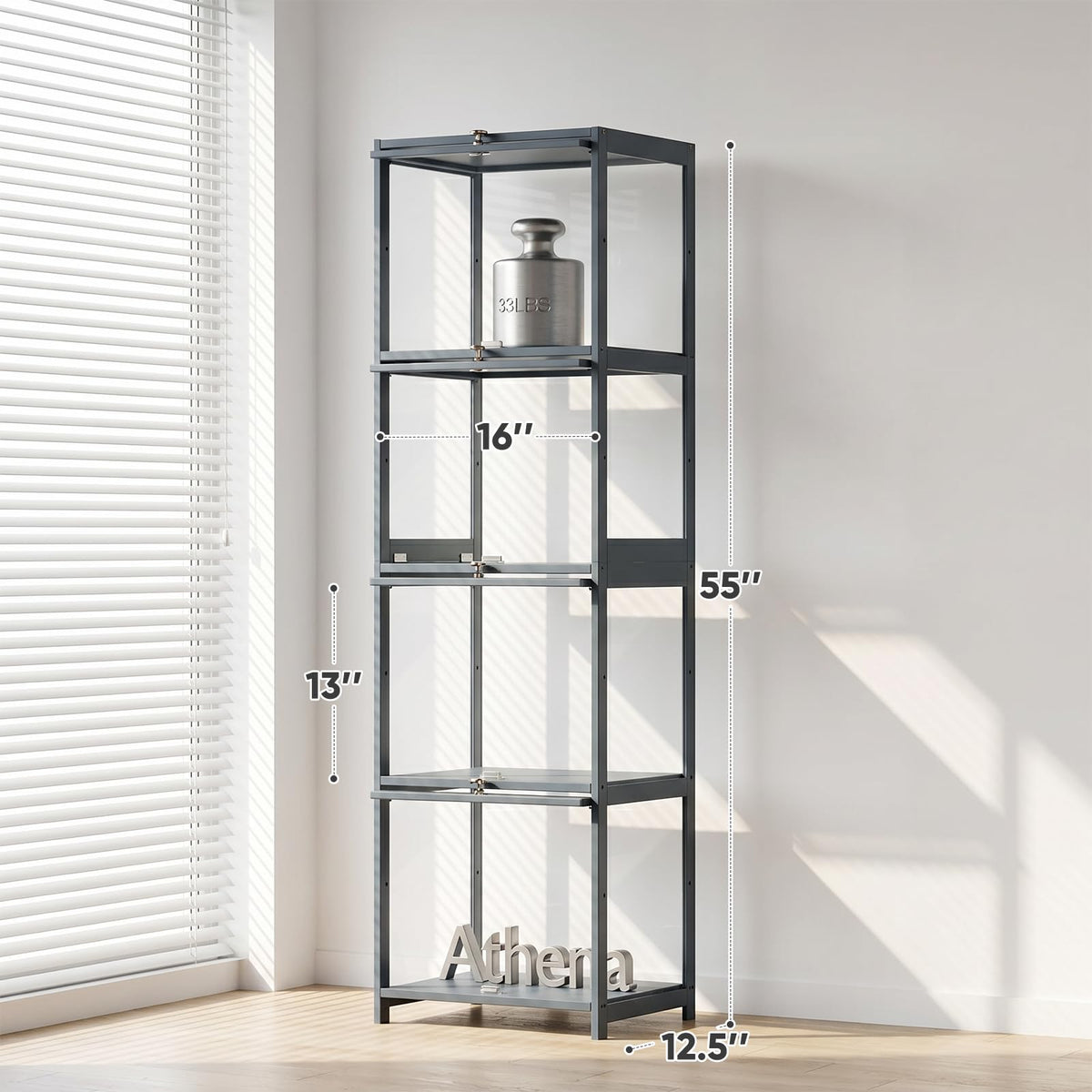 4-Tier Acrylic Door Display Cabinet