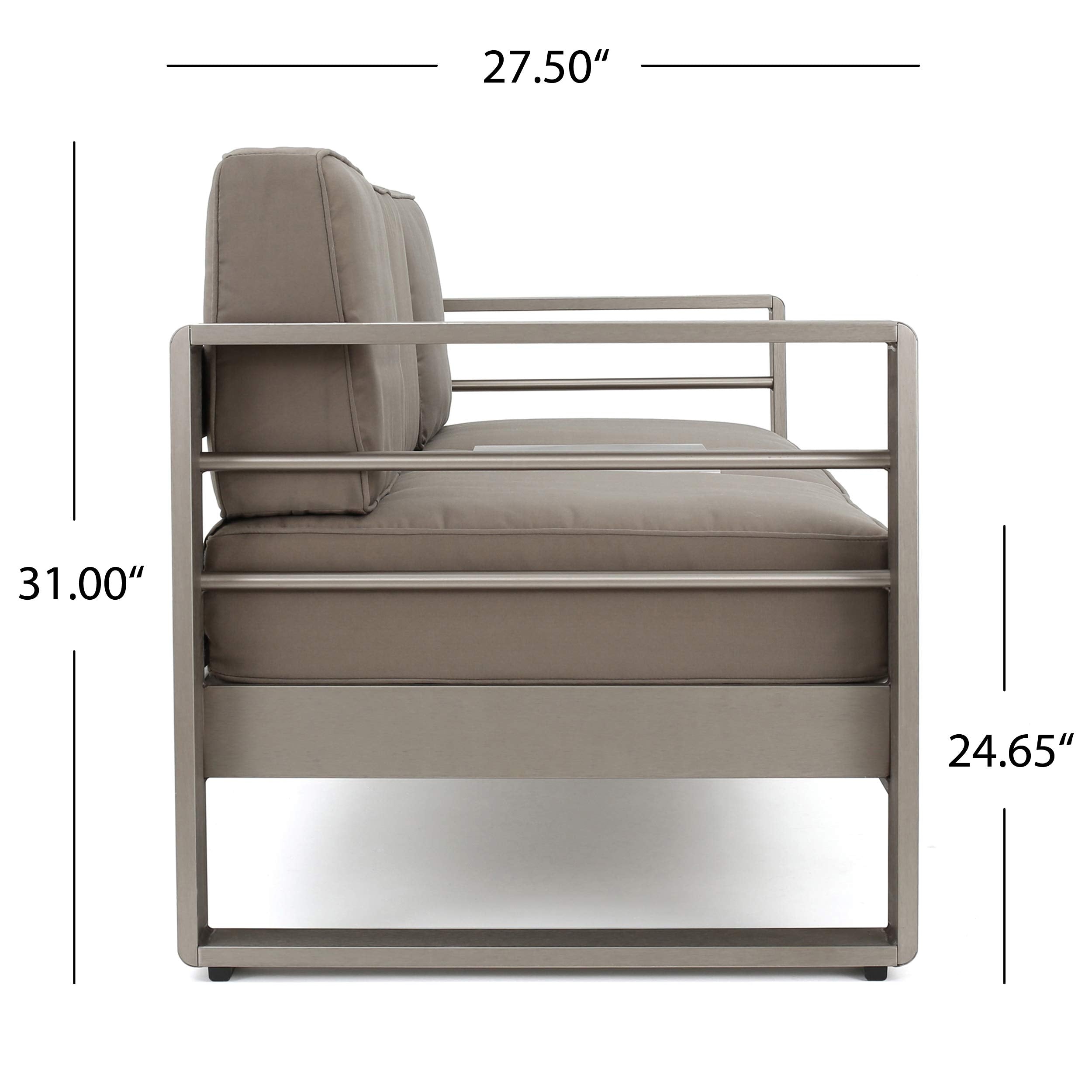 Outdoor Loveseat Sofa with Removable Tray