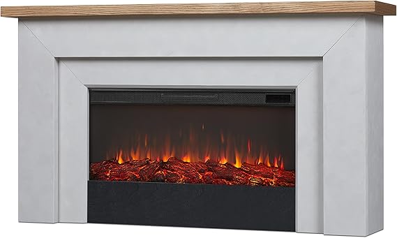 68" Landscape Electric Fireplace with Mantel