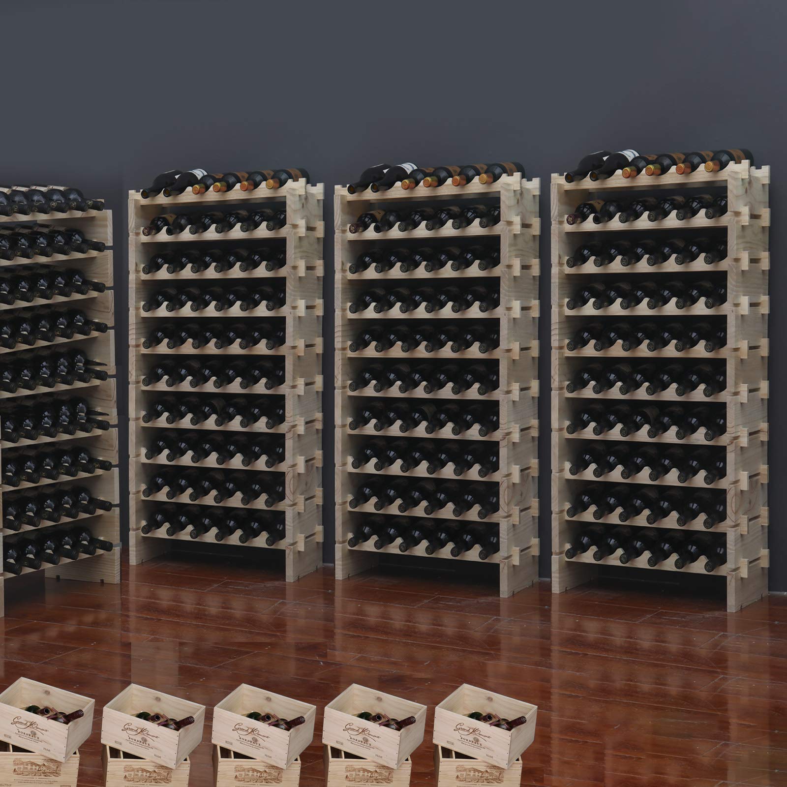 Pine Wood Wine Rack