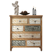 Carved Wood 7-Drawer Dresser