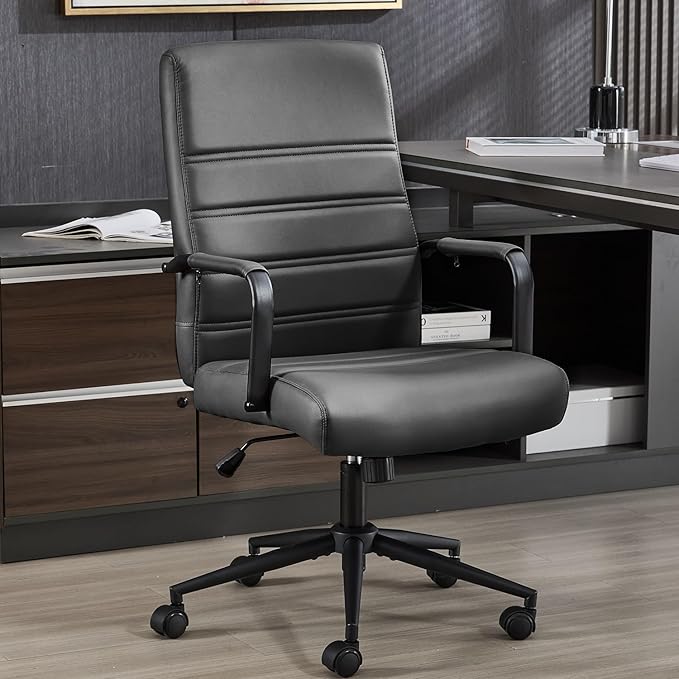 Leather Executive Office Chair with Wheels
