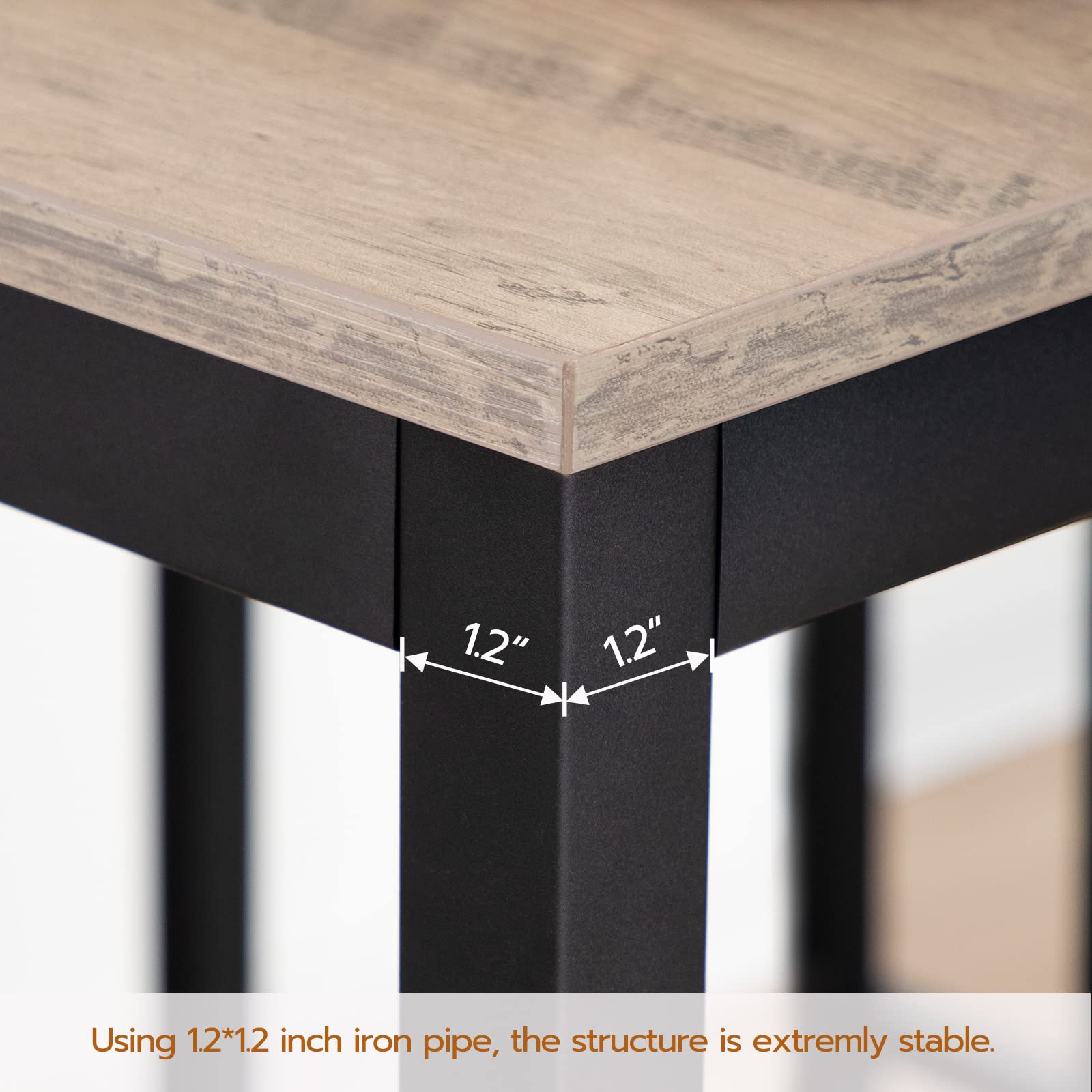 Industrial Bar Table Set with 2 Stools