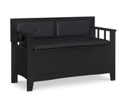 Padded Flip-Top Storage Bench