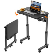 Forjarn Folding TV Tray Table with Wheels, Sturdy TV Dinner Tray for Couch