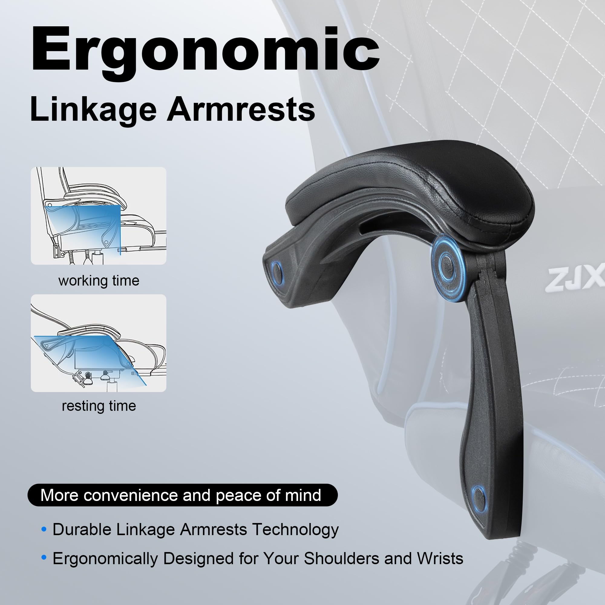 Ergonomic High-Back Gaming Chair with Footrest & Lumbar Support