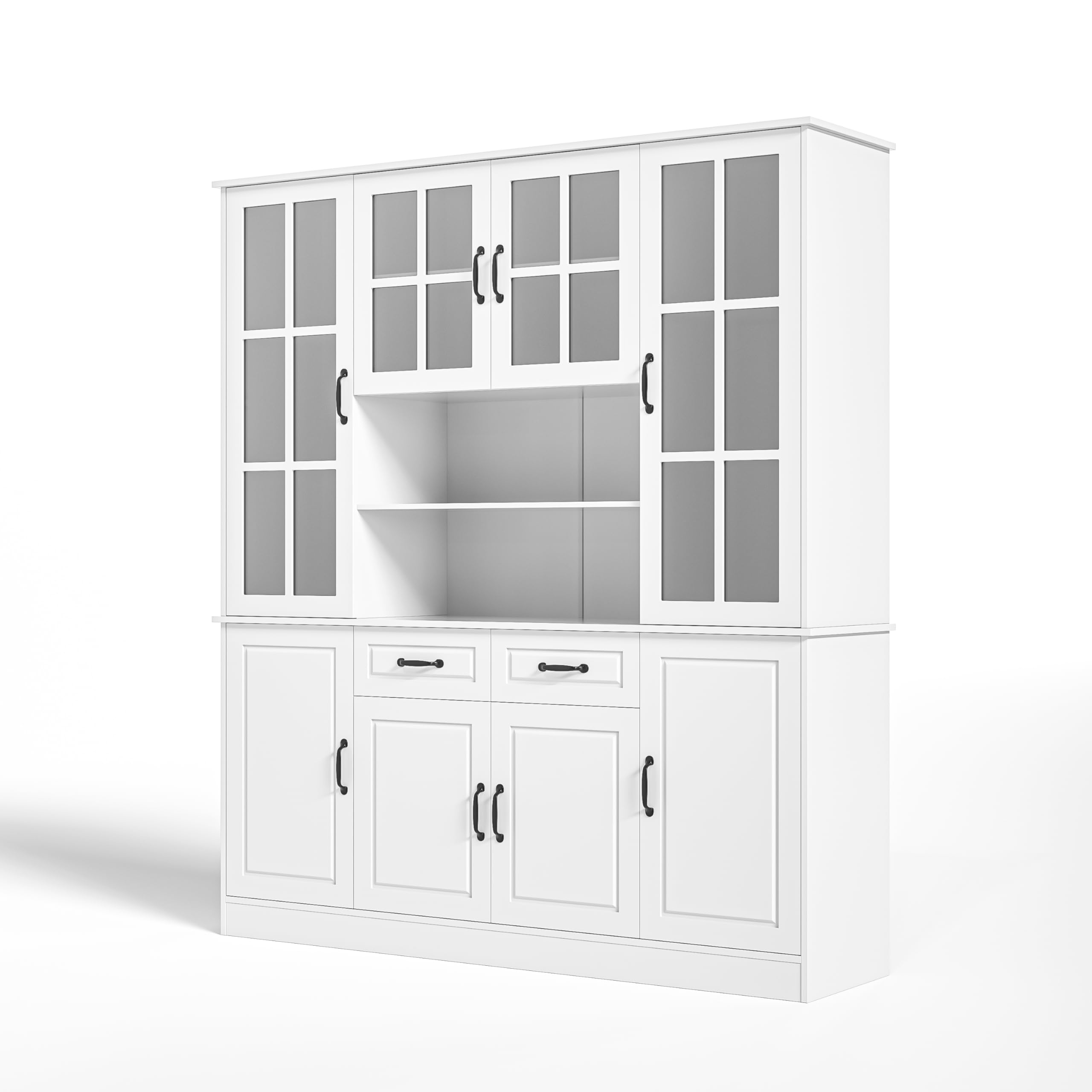 China Hutch Cabinet with Glass Doors